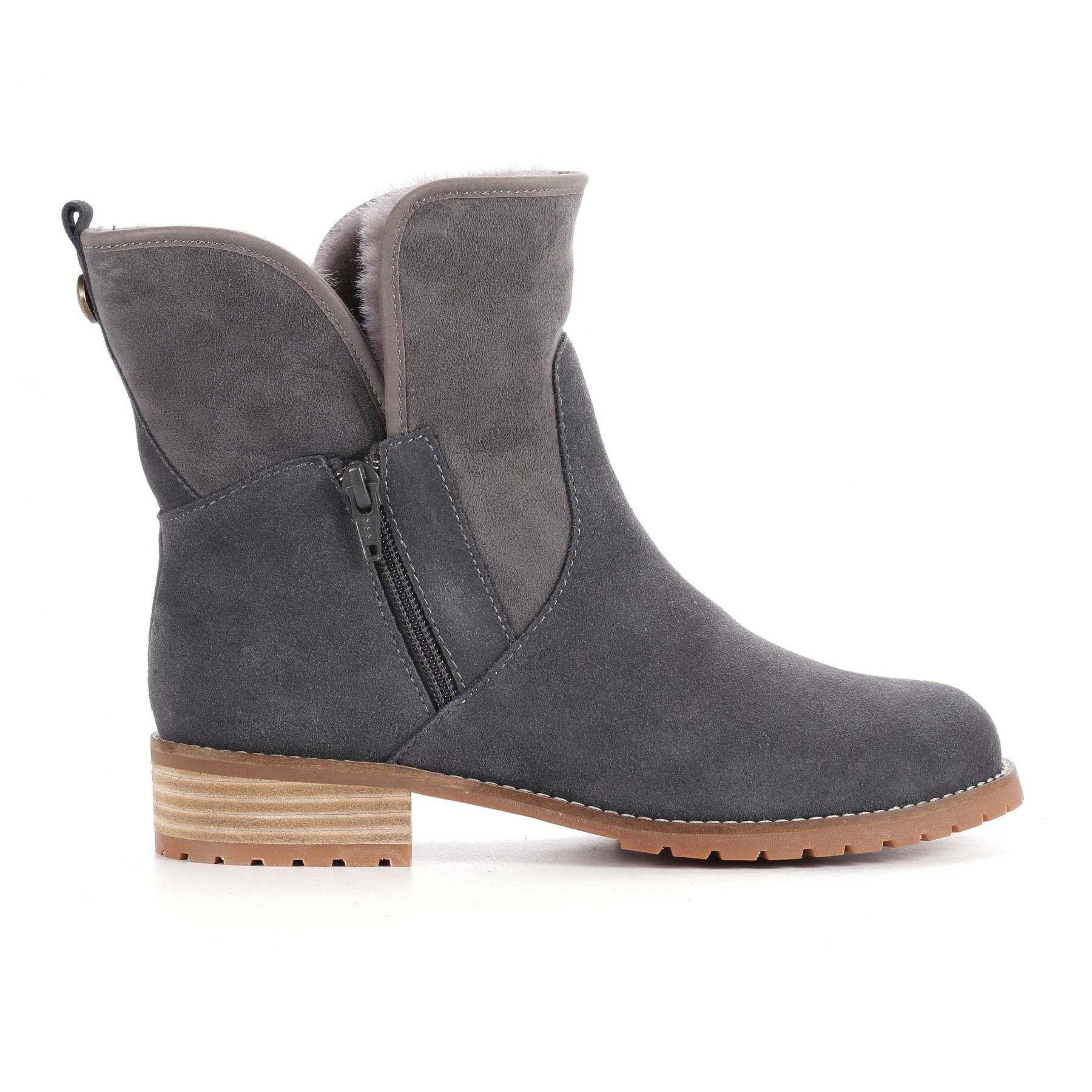 Gray hot sale suede booties