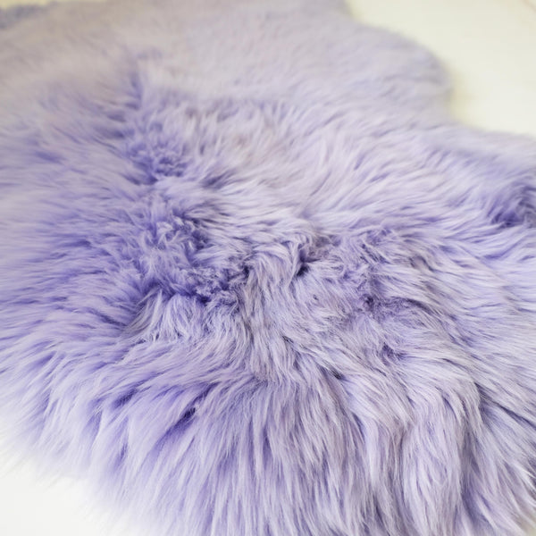 Lavender XXL Size Long Wool Rug Australian Merino Sheepskin Rug Yellow Earth Australia