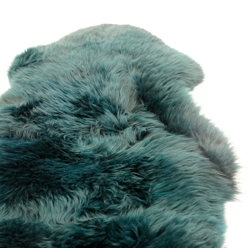Sheepskin Rug - Caspian Green - Large Imperfectly Perfect - Long Wool Australian Merino