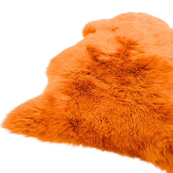 Sheepskin Rug - Russett Burnt Orange - Large Imperfectly Perfect - Long Wool Australian Merino