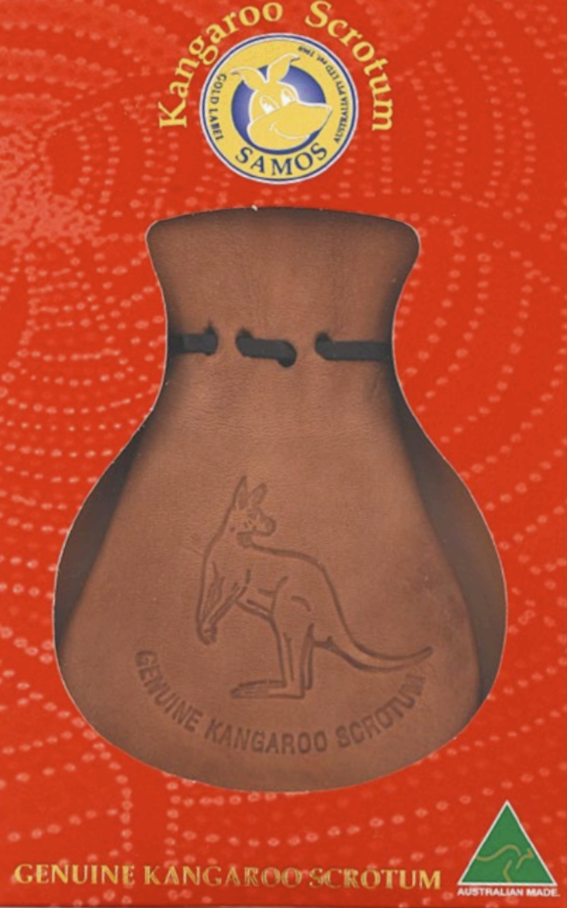 Genuine Kangaroo Leather Scrotum Pouch - Boxed