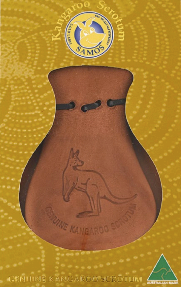 Genuine Kangaroo Leather Scrotum Pouch - Boxed