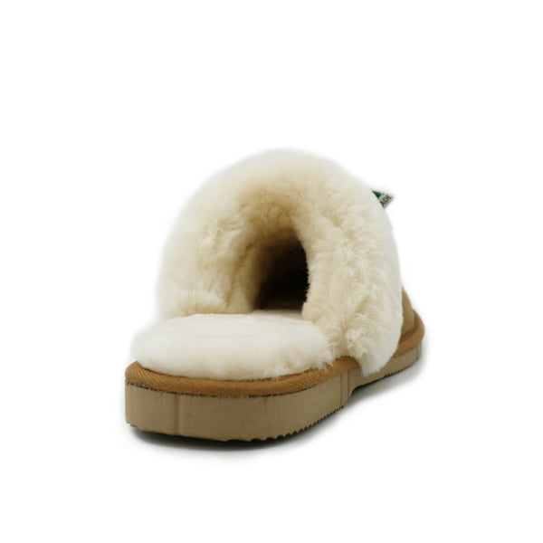 Classic Womens Sheepskin Scuffs - Australian Made Sheepskin Slippers - Chestnut