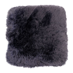 Black Square Sheepskin Mats - Australian Merino Sheepskin Seat Mats (19.6 x 19.6 inches)