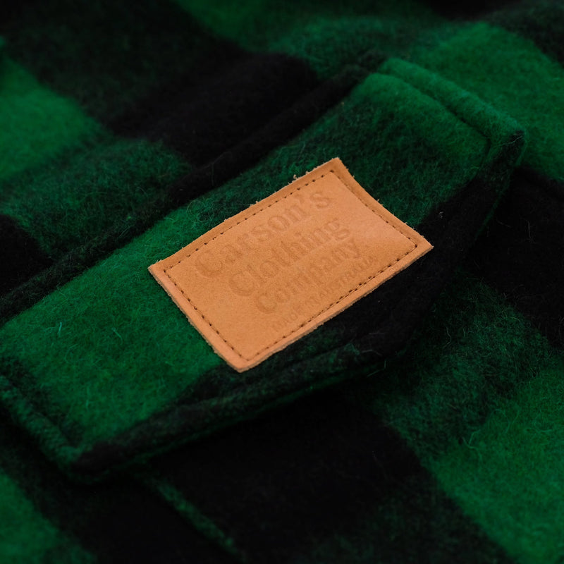 Wool Bush Shirt - Australian Made Rugged Flannel Plaid Shirt