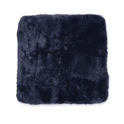 Square Sheepskin Mats - Black - Australian Merino Sheepskin Seat Mats (18.5 x 18.5 inches)