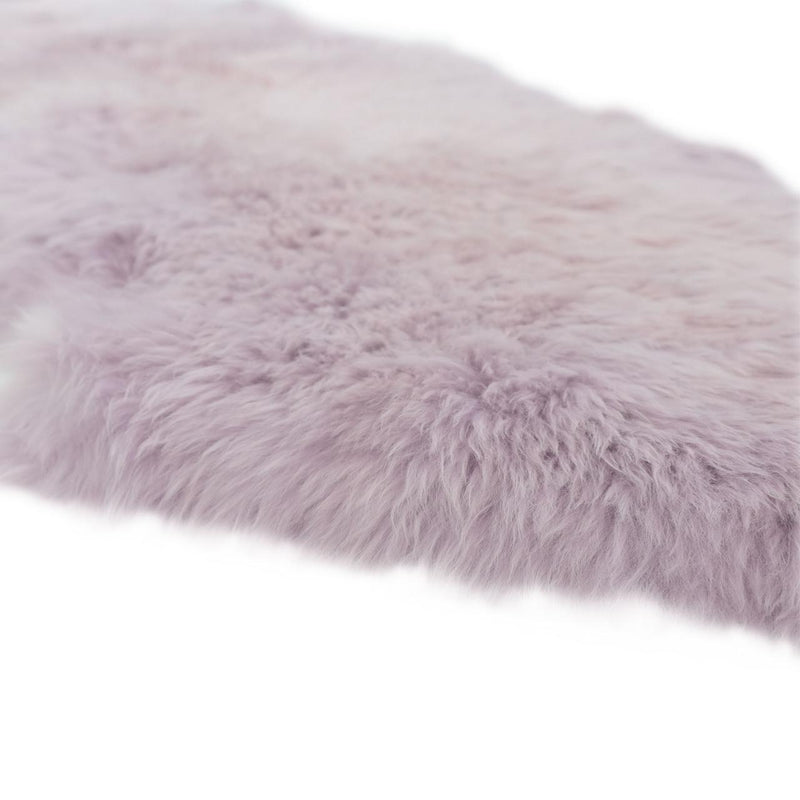 Sheepskin Rug - Lilac (Pink) - Super Double Length (78 x 25 inches) - Long Wool Australian Merino Sheepskin