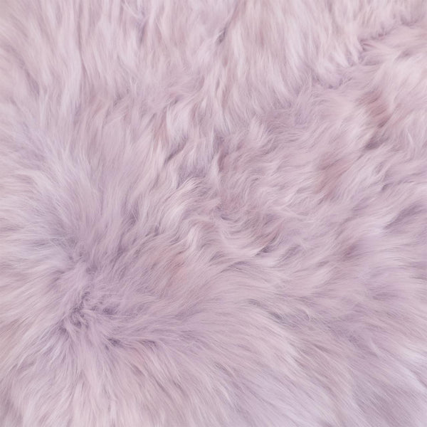 Sheepskin Rug - Lilac (Pink) - Super Double Length (78 x 25 inches) - Long Wool Australian Merino Sheepskin