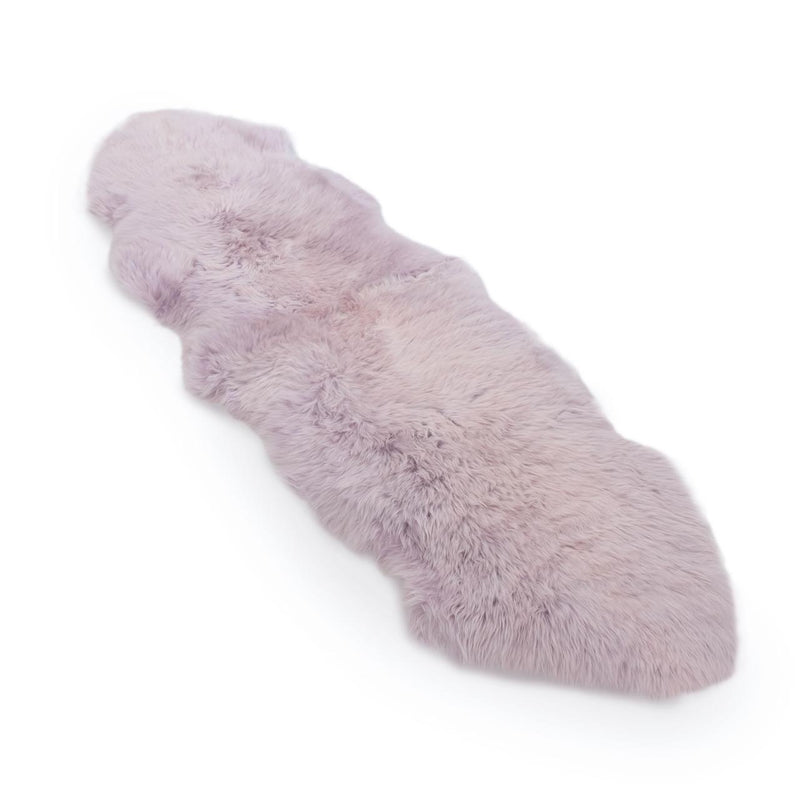 Sheepskin Rug - Lilac (Pink) - Super Double Length (78 x 25 inches) - Long Wool Australian Merino Sheepskin