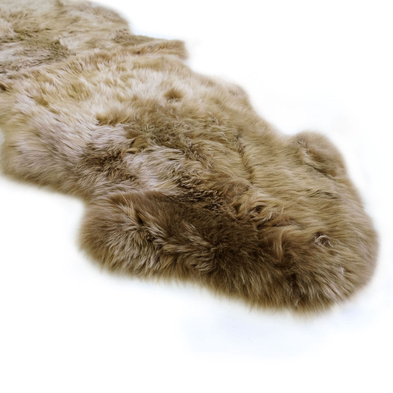 Sheepskin Rug - Taupe - Super Double Length (82-86 x 25 inches) - Long Wool Australian Merino Sheepskin