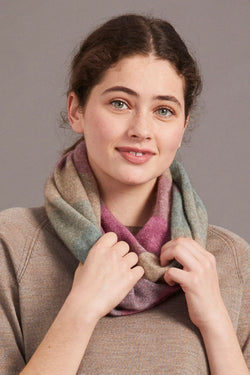 Possum Merino Wool Silk Snood - Ombre Snood - Made in New Zealand - Hydrangea - Yellow Earth Australia