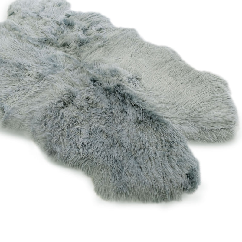 Sheepskin Rug - Green Tea - Super Quad Sized 78 x 43 inches - Long Wool Australian Merino Sheepskin