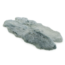 Sheepskin Rug - Green Tea - Super Quad Sized 78 x 43 inches - Long Wool Australian Merino Sheepskin