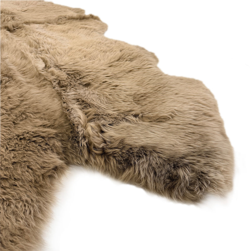 Sheepskin Rug - Taupe - Super Quad Sized (78 x 43 inches) - Long Wool Australian Merino Sheepskin