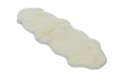 Sheepskin Rug - Ivory - Super Double Length (78 x 25 inches) - Long Wool Australian Merino Sheepskin