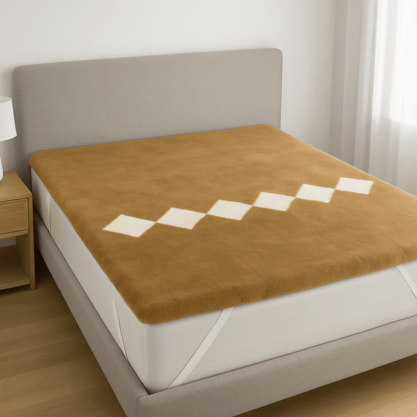 Sheepskin Mattress Topper Bed Underlay - Diamond Luxe - Natural Pressure Relief