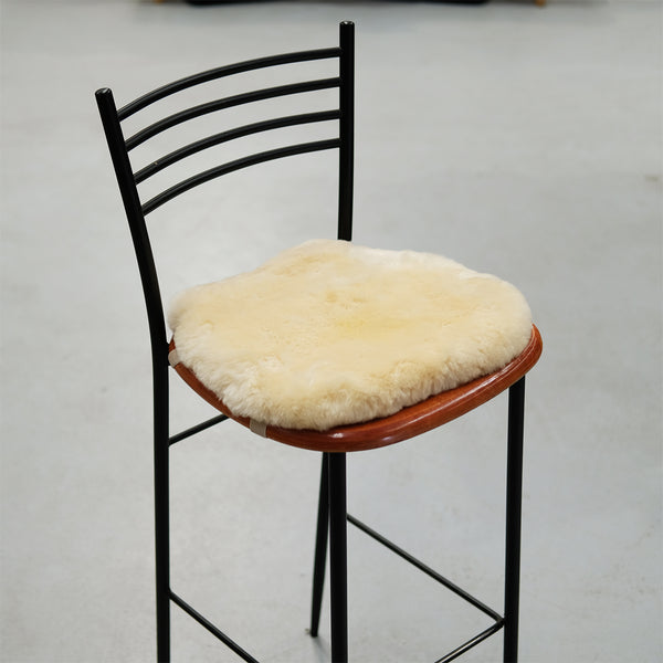 Chair Mat with Elastic Straps (or Motorcycle Seat Cover) - Ivory - Made From 100% Genuine Australian Merino Sheepskin