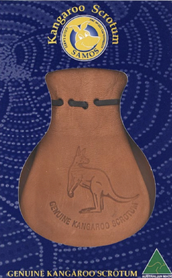 Genuine Kangaroo Leather Scrotum Pouch - Boxed