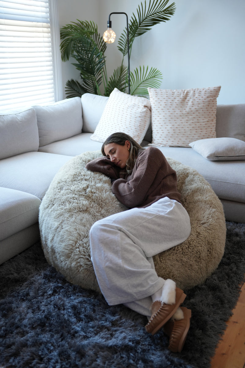 Sheepskin Bean Bag - Bamboo - The Woolly Beanbag - 100% Aussie Sheepskin