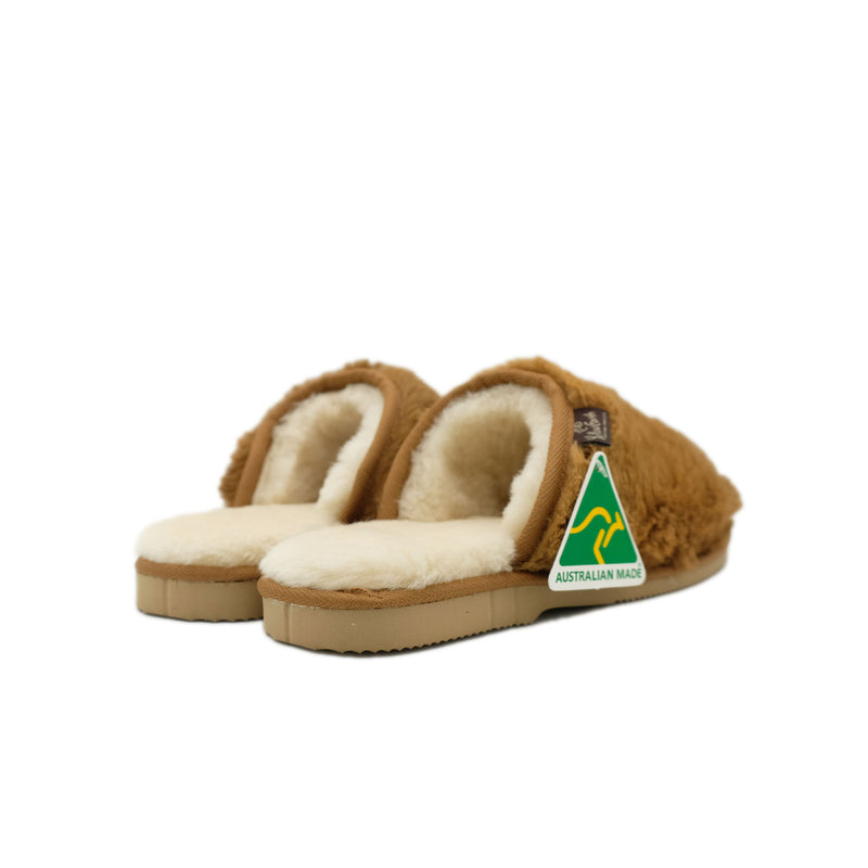 Kangaroo Fur Men's Women's Scuff Slippers - Made in Australia