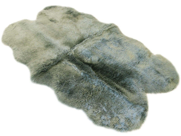 Sheepskin Rug - Green Tea - Super Quad Sized 78 x 43 inches - Long Wool Australian Merino Sheepskin