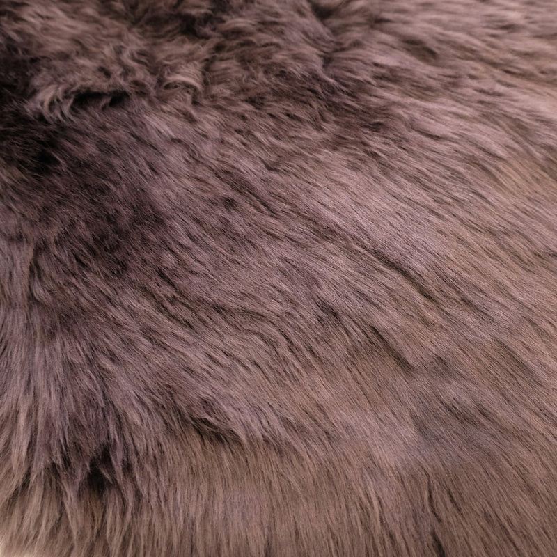 Sheepskin Rug - Chocolate - Double Length (71 x 26 in) - Long Wool Australian Merino Sheepskin