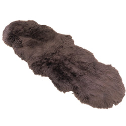 Sheepskin Rug - Chocolate - Double Length (71 x 26 in) - Long Wool Australian Merino Sheepskin