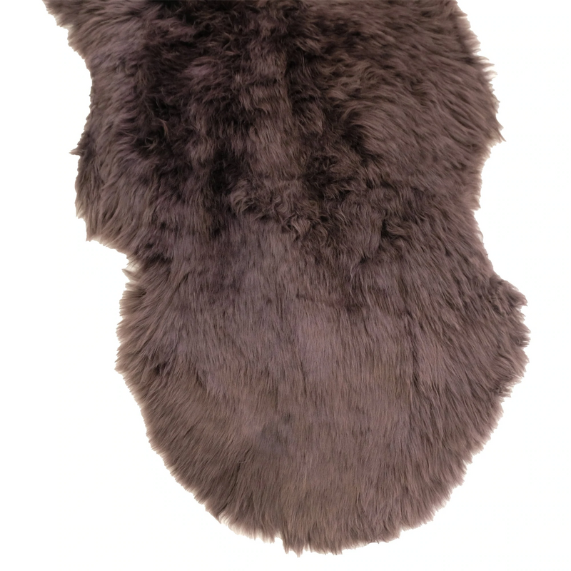 Sheepskin Rug - Chocolate - Double Length (71 x 26 in) - Long Wool Australian Merino Sheepskin