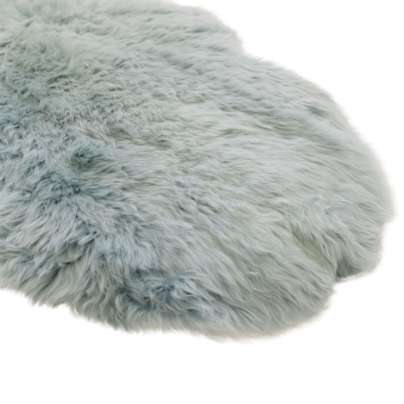 Sheepskin Rug - Mint Green - Double Length (71 x 26 in) - Long Wool Australian Merino Sheepskin