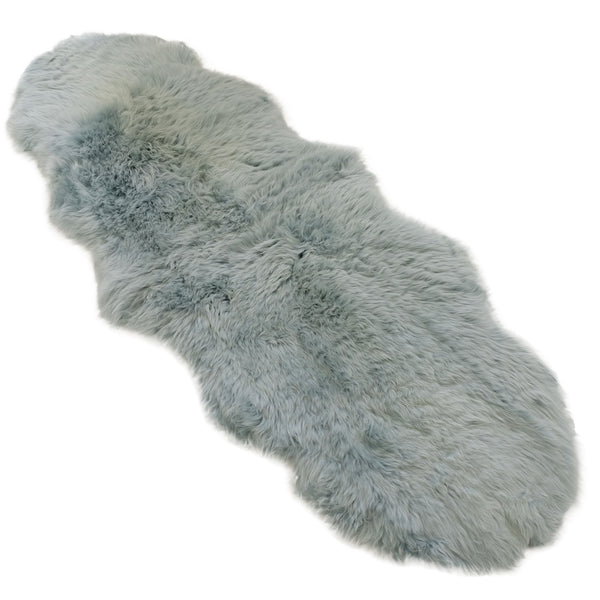 Sheepskin Rug - Mint Green - Double Length (71 x 26 in) - Long Wool Australian Merino Sheepskin