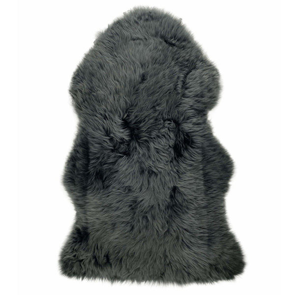 Sheepskin Rug - Steel (Dark Gray) - XXL Imperfectly Perfect - Long Wool Australian Merino Sheepskin