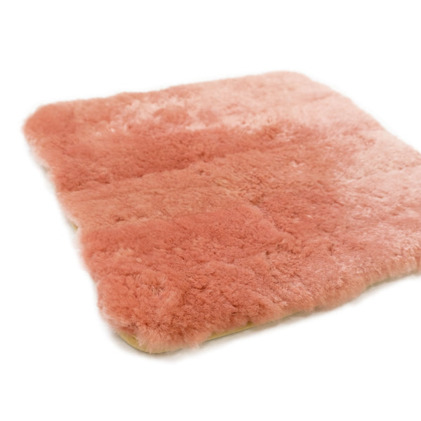 Sheepskin Chair Mat - Pink - Square (19.6 x 19.6 inches) - Australian Merino Sheepskin Seat Mats