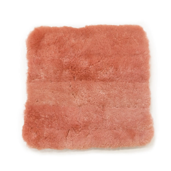 Sheepskin Chair Mat - Pink - Square (19.6 x 19.6 inches) - Australian Merino Sheepskin Seat Mats