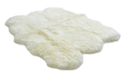 Sheepskin Rug - Ivory - Super Sexto Sized 78 x 65 inches - Long Wool Australian Merino Sheepskin