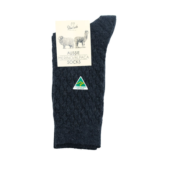 Australian Merino & Alpaca Wool Blend (Small) Socks - Women's, Men's Super Warm Socks