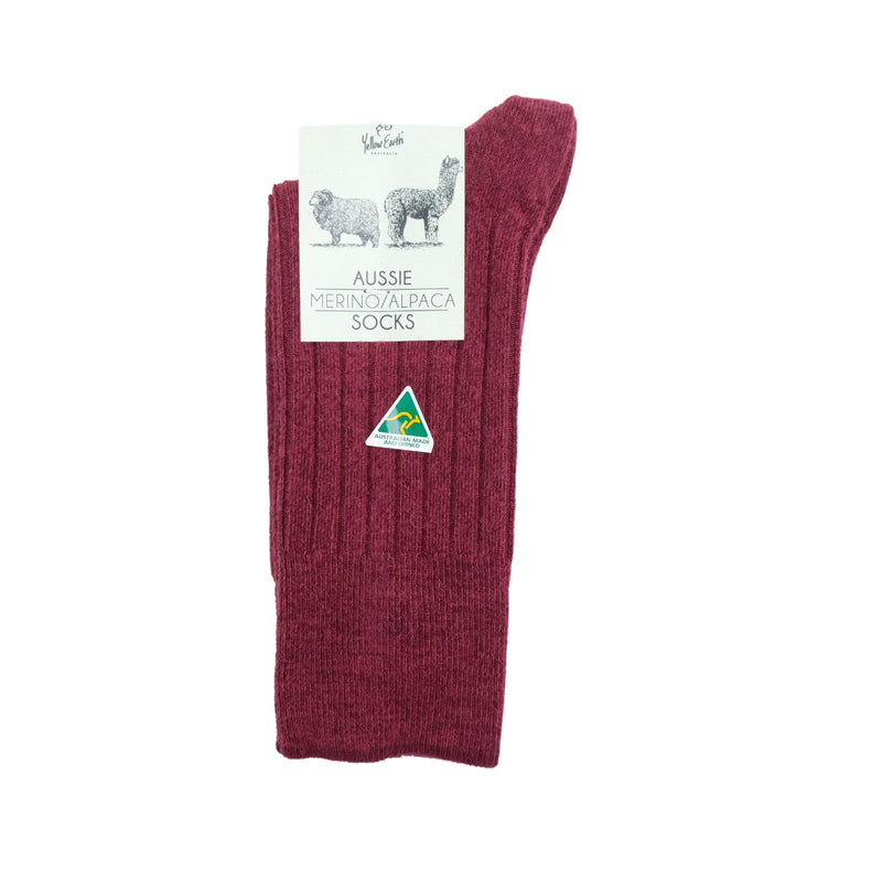 Australian Merino & Alpaca Wool Blend Socks (Large) - Men's Super Warm Socks