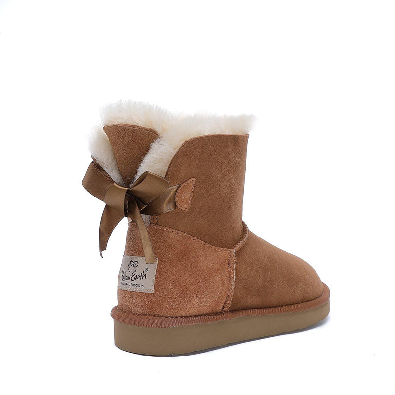 Brianna - Bow Tie Sheepskin Boot - Premium Australian Merino Sheepskin-Footwear-Y.E. & CO-Yellow Earth Australia