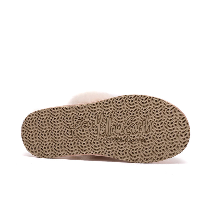 Premium Women's Scuff - Australian Sheepskin Slippers - Flexible Rubber Sole