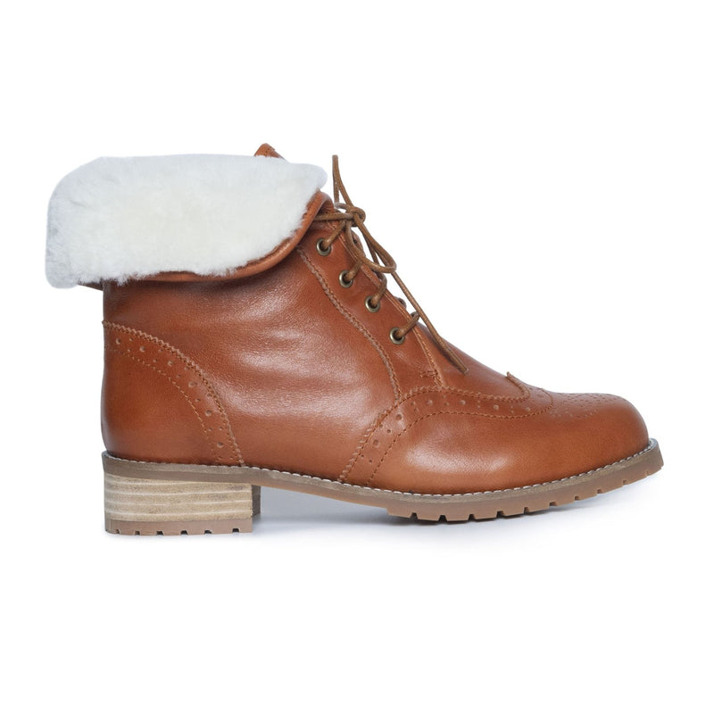 Alice - Footwear Yellow Earth Australia Alice Heritage Lace Up Leather Boots Sheepskin