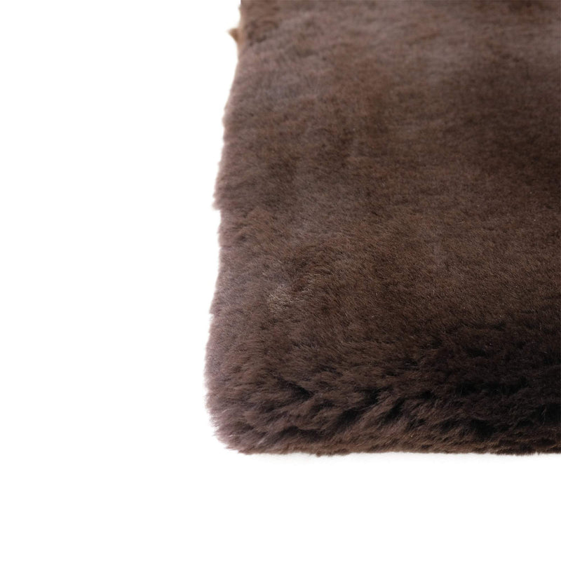 Natural Brown Colour (No Colour Dye) - Rectangle Sheepskin Rug - 130 x 60 cm