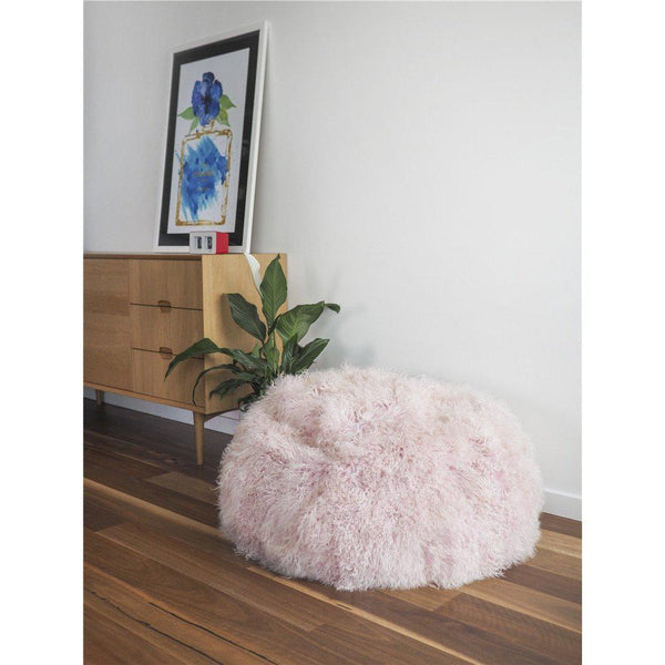 Mongolian Lambskin Bean bag - ROSE QUARTZ - Accessories Yellow Earth Australia NEW ARRIVAL