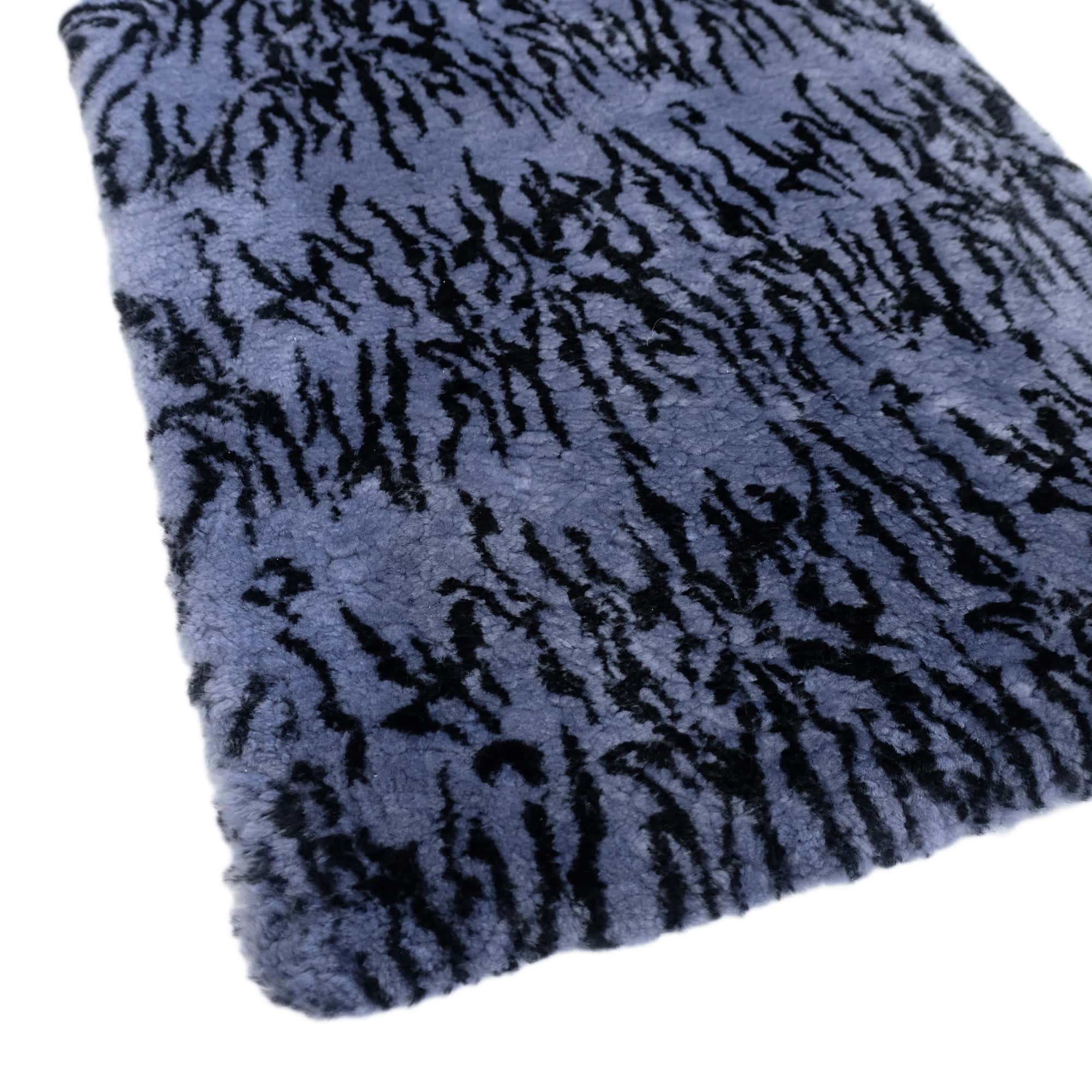 Gray Tiger Print - Rectangle Sheepskin Rug Throw - 51 inches x 23 inch ...