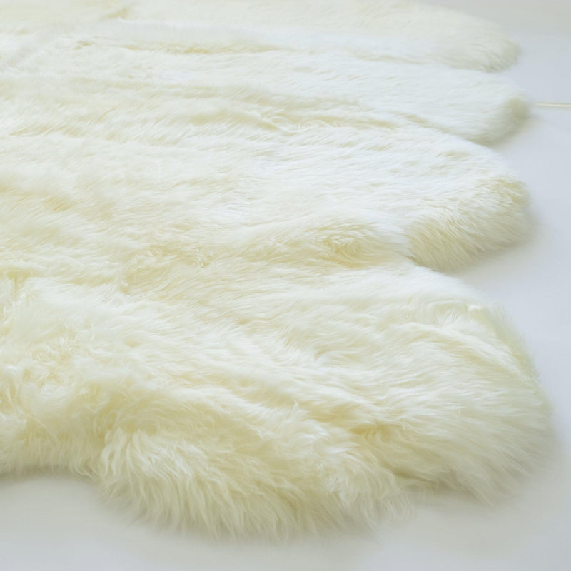 Ivory - Octo Sized (180x180cm) - Long Wool Rug - Australian Merino Sheepskin-Rug-Yellow Earth Australia-Yellow Earth Australia